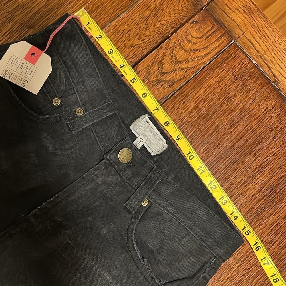 Current/Elliott The Slim Straight Black Denim Jeans Size 29 NWT - Picture 6 of 9